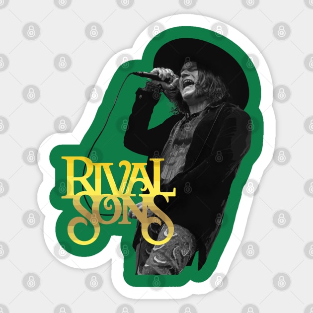 Rival Sons - Retro Style Art Sticker by Pugahanjar